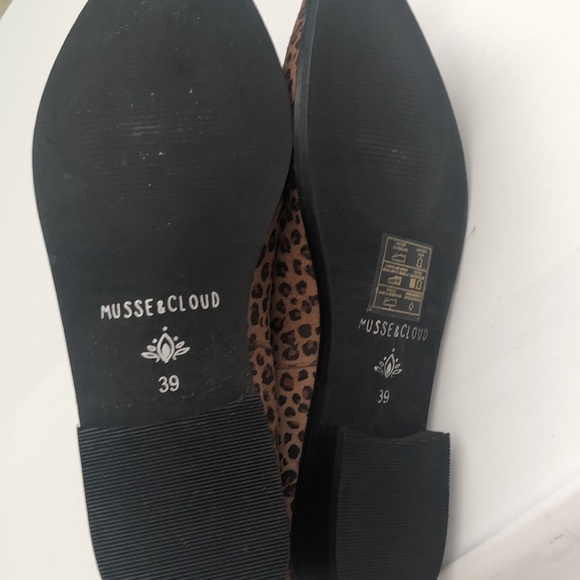 Musse & Cloud ankle booties leopard print studded easy slip on brown & balck tan - Picture 7 of 11